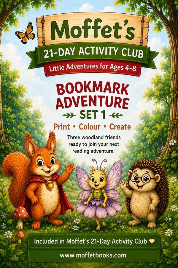 moffet's 21 day activity club - Colouring bookmarks - ages 4-8