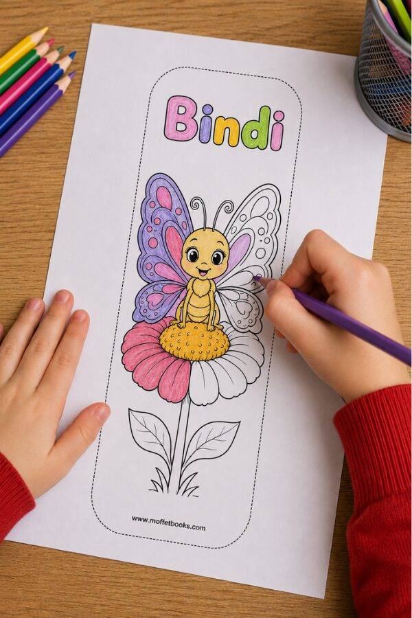 moffet's 21 day activity club - Colouring bookmarks - ages 4-8