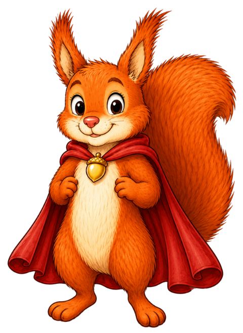 Moffet the red squirrel children's book character