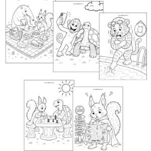 5 page - Home printables - colouring pages - in the zoo