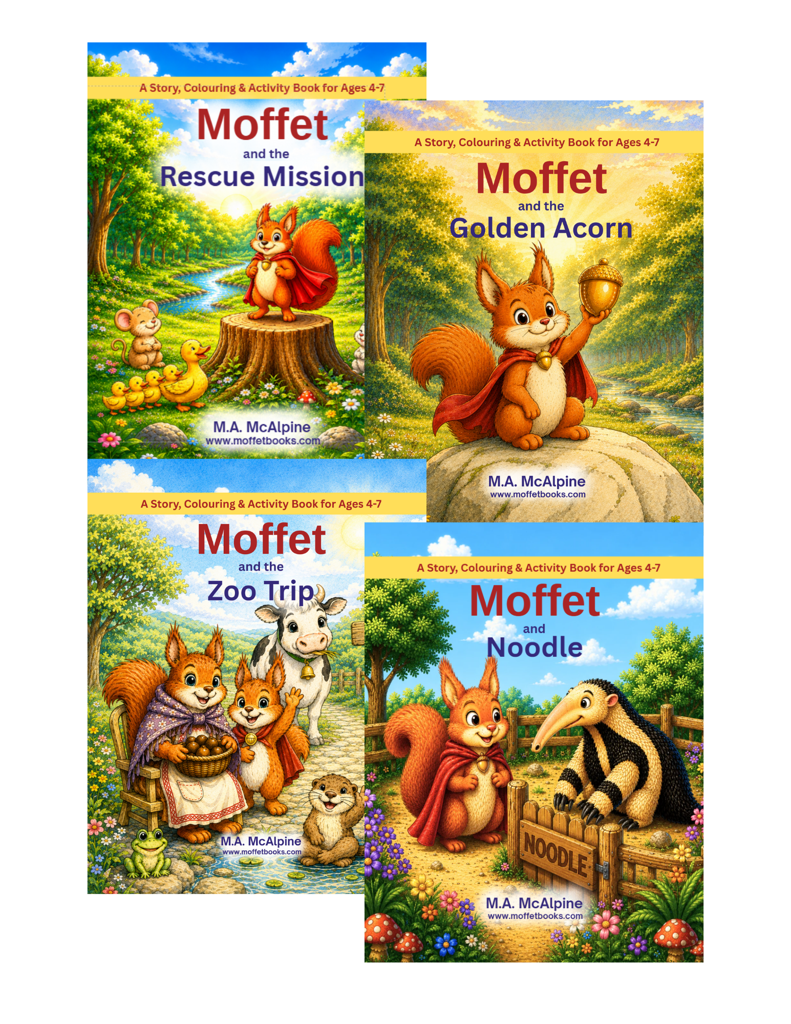 moffet's adventure stories and activity book series - ages 4-7 - educational