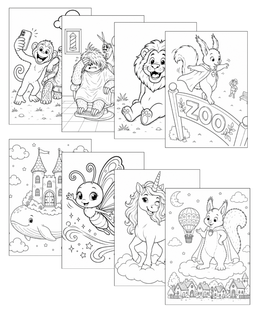 Moffet's home printables pdf colouring collection