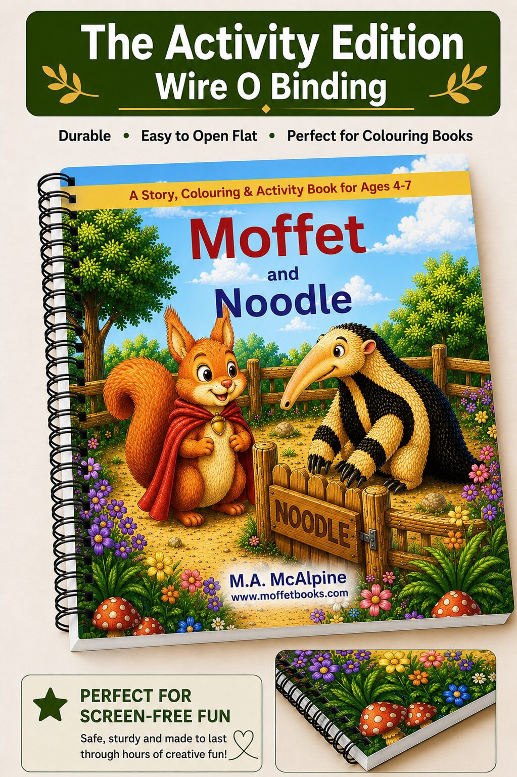 moffet and noodle, adventure story and activity book, ages 4-7