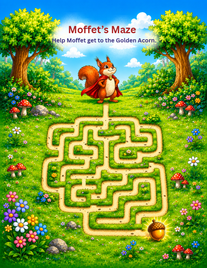 moffet and the golden acorn book for 4-7 year olds