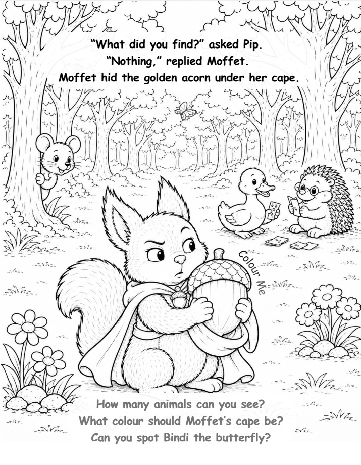 moffet and the golden acorn book for 4-7 year olds