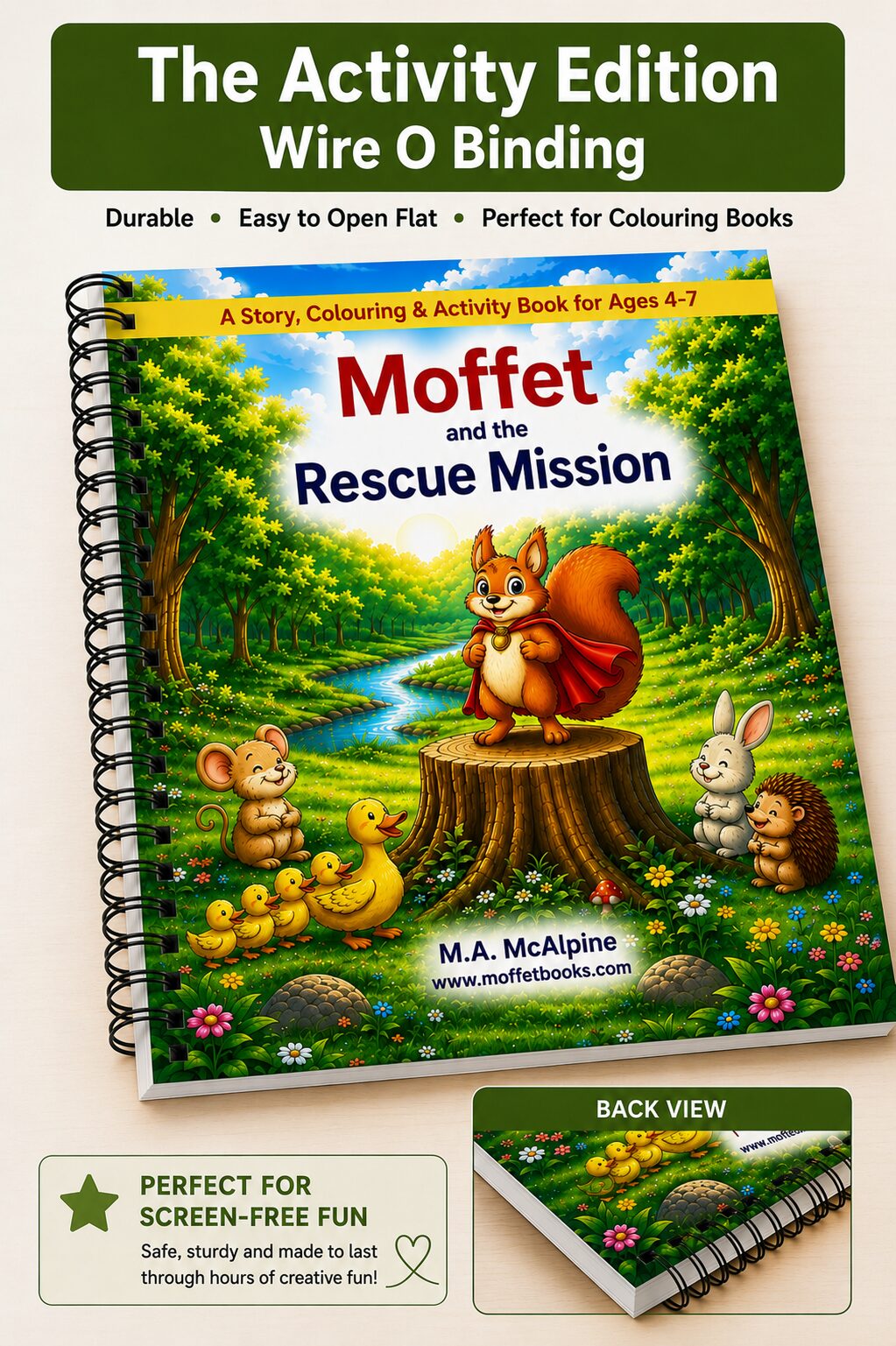 moffet and the rescue mission, adventure story and activity book, ages 4-7