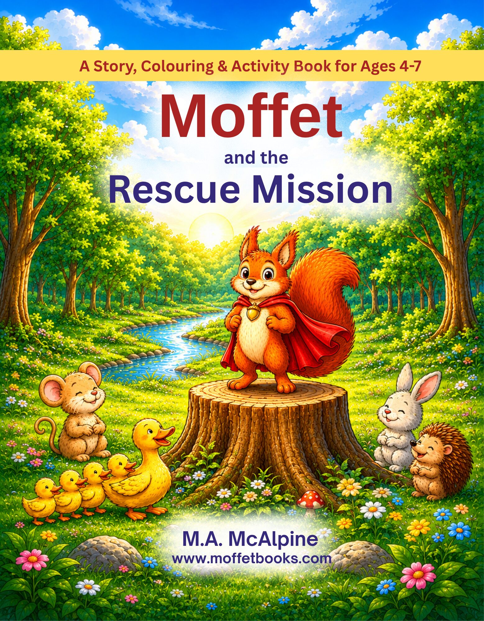 moffet and the rescue mission, adventure story and activity book, ages 4-7