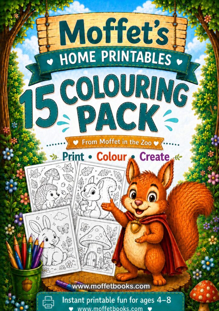 15 page Home printables - colouring pages in the zoo