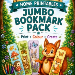 Home print bookmark set 3 (in the Zoo) - jumbo Colouring bookmarks