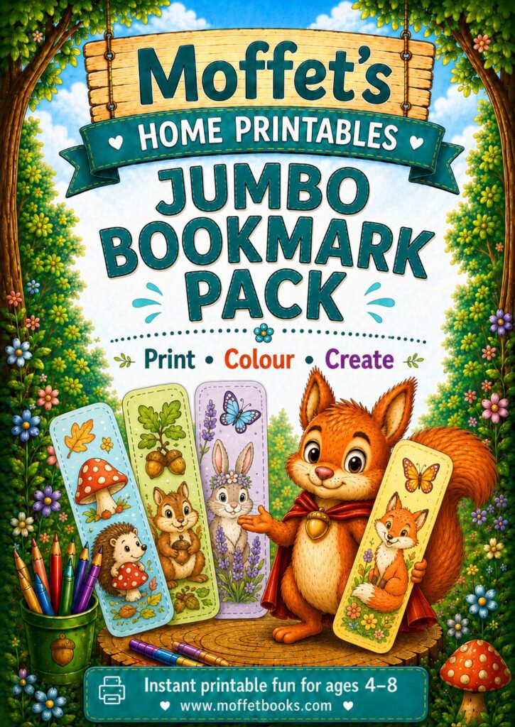 Home print bookmark set 3 (in the Zoo) - jumbo Colouring bookmarks