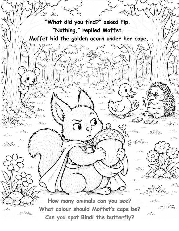 moffet and the golden acorn book for 4-7 year olds
