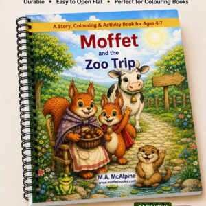 moffet and the zoo trip, adventure story and activity book, ages 4-7