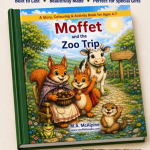 moffet and the zoo trip, adventure story and activity book, ages 4-7