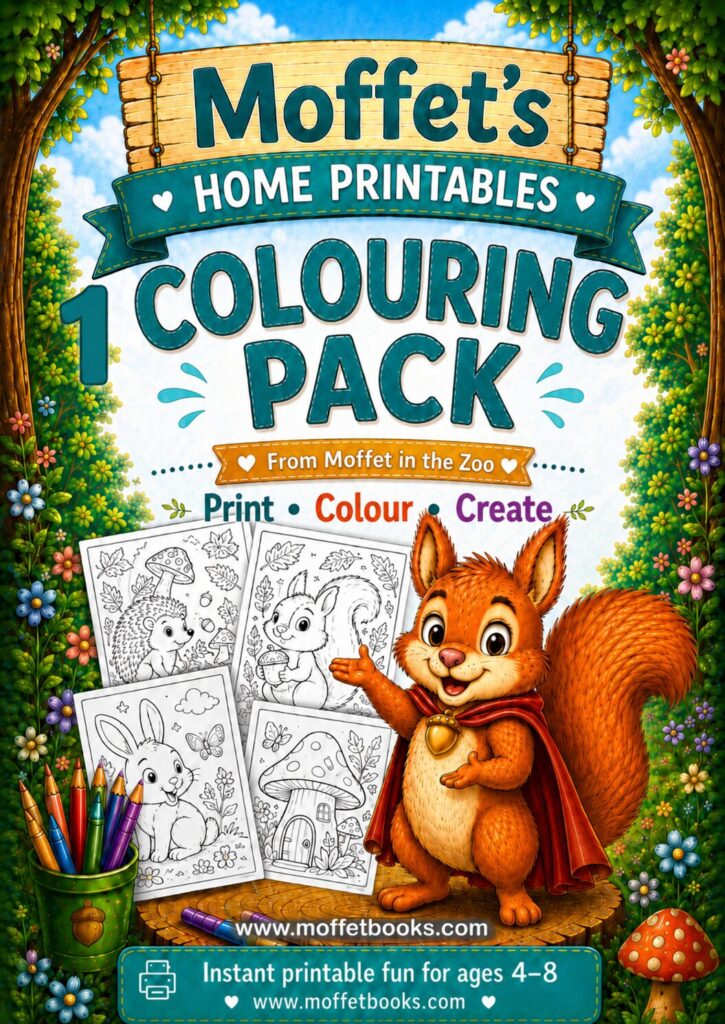 moffet's home printables - colouring pages - ages 4-8