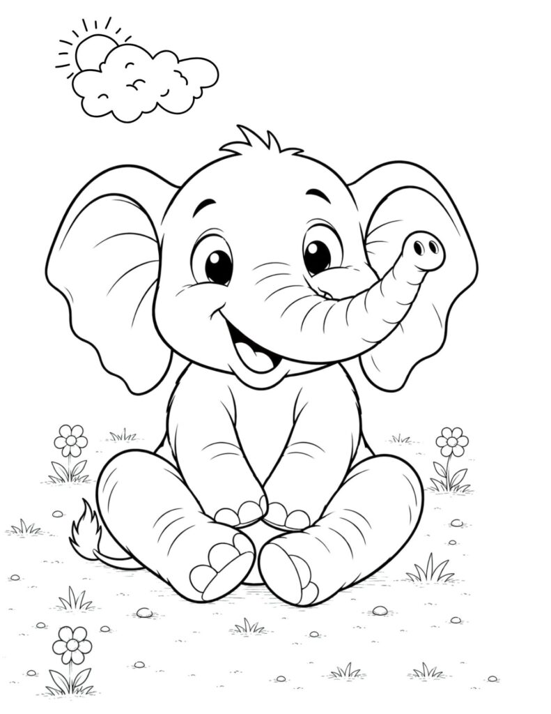 moffet in the zoo, big colouring book, ages 4-8