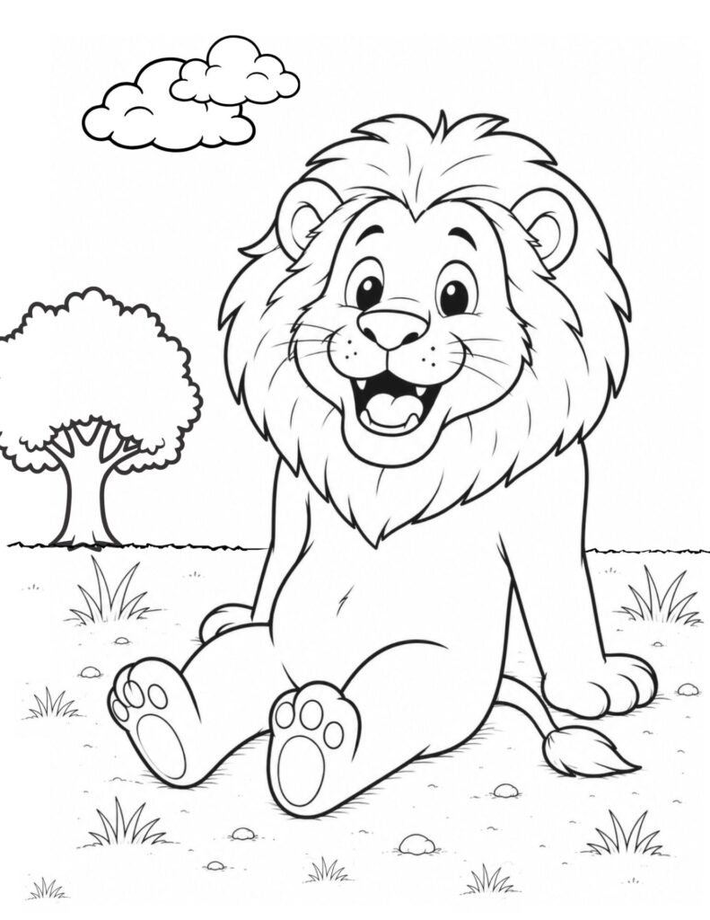 moffet in the zoo, big colouring book, ages 4-8