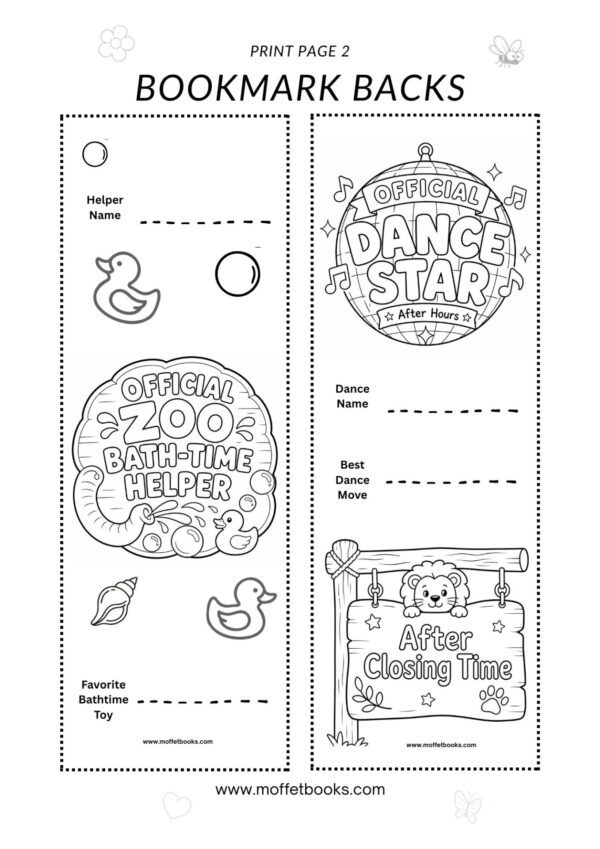 home printables - set 3 bookmarks - ages 4-8
