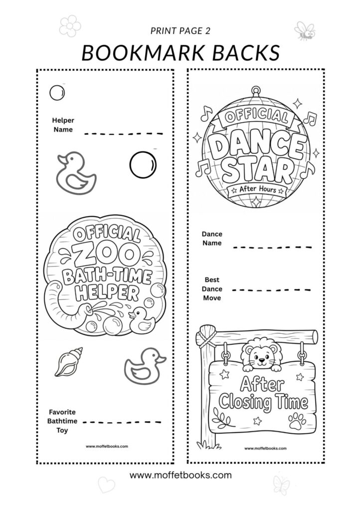 home printables - set 3 bookmarks - ages 4-8